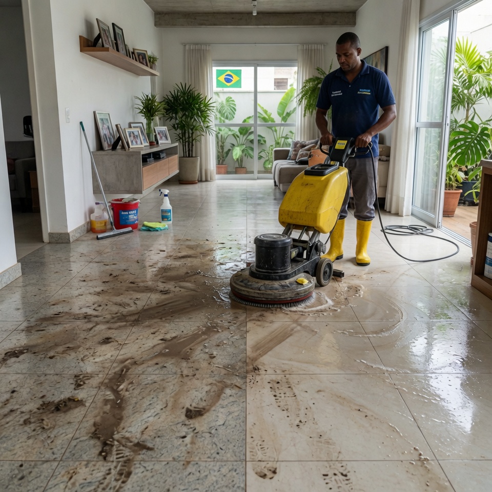limpeza de piso encardido em goiania antes e depois