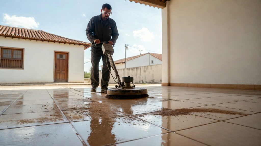 empresa de polimento de porcelanato Goiânia - restauração de pisos em goiás com equipamento profissional